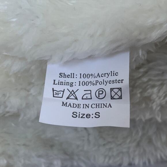 Kids Blue and Purple Stocking Hat with Pom Folded Cuff Fleece Interior Small - Picture 7 of 12